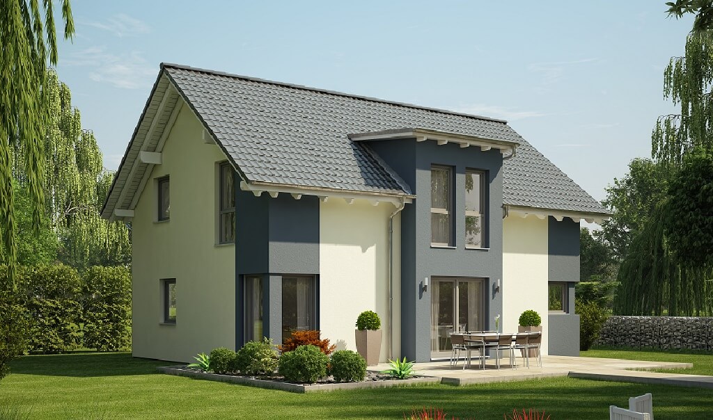 4 Bedrooms modern architecture with pitched roof