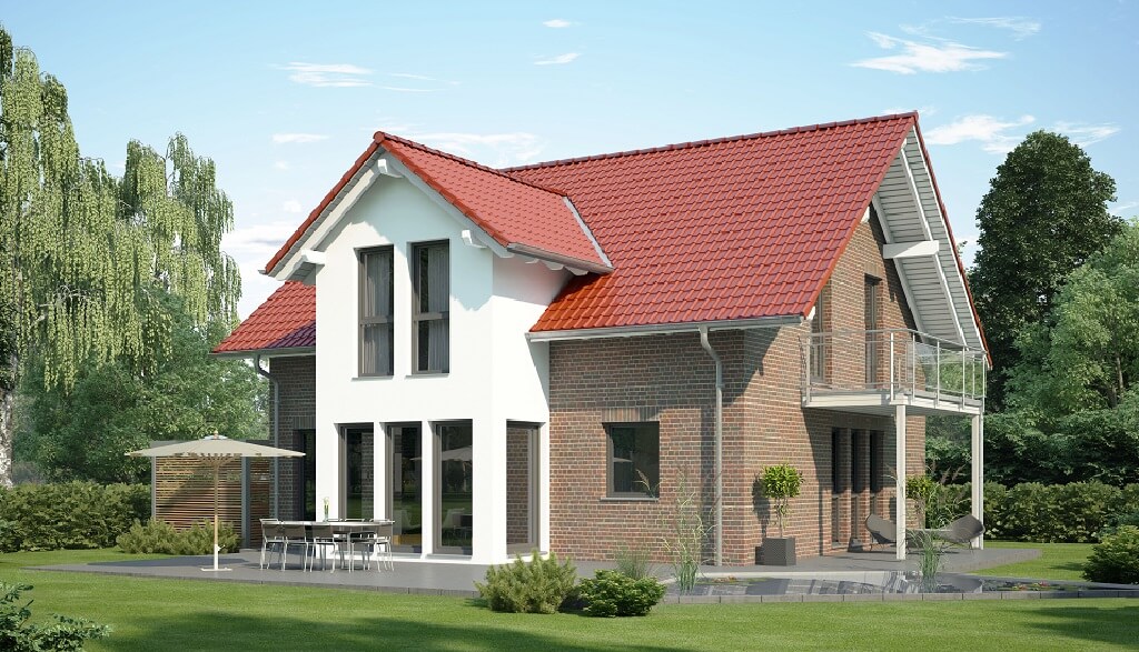 The single-family 3 Bedrooms house 10x11m