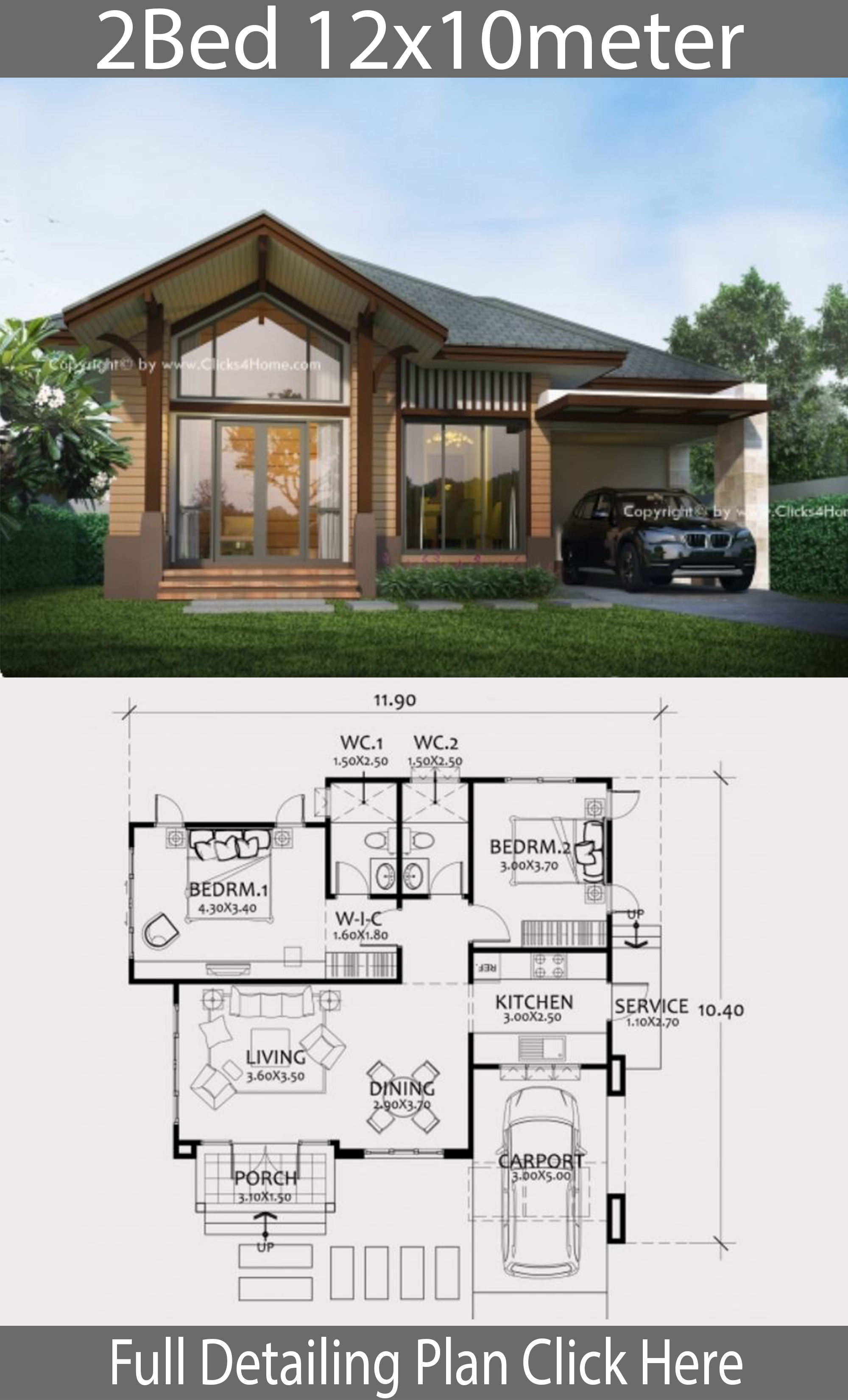 Home Design Plan 13x16m With 3 Bedrooms - Home Design With Plansearch #
