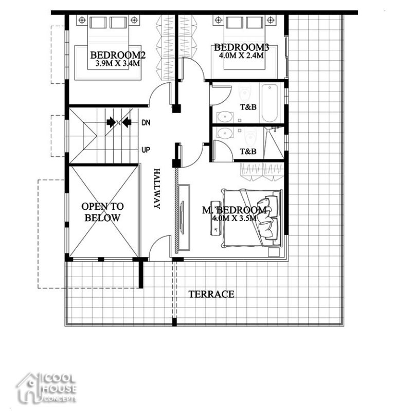 Home design plan 13x14m with 4 Bedrooms Home Ideas