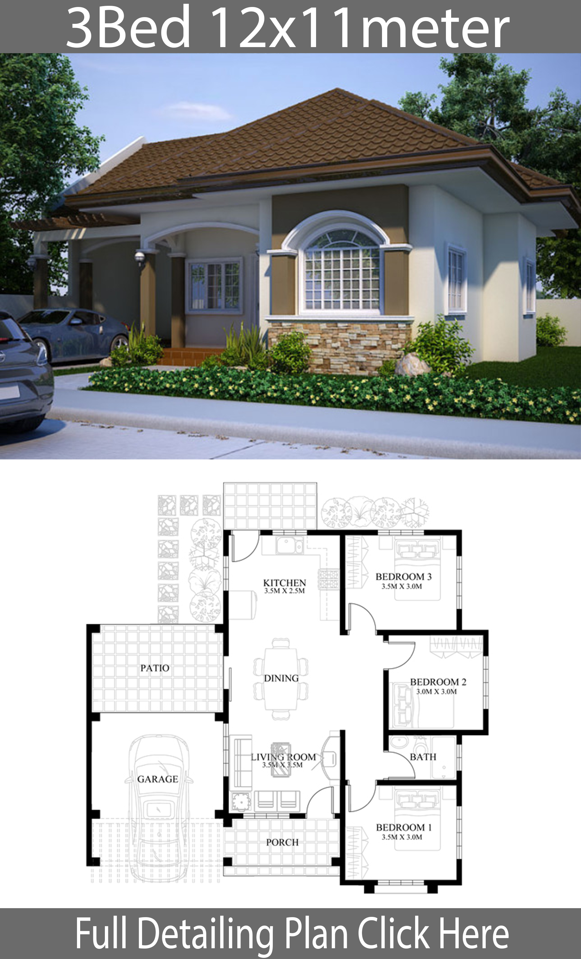 3 bedroom small house design