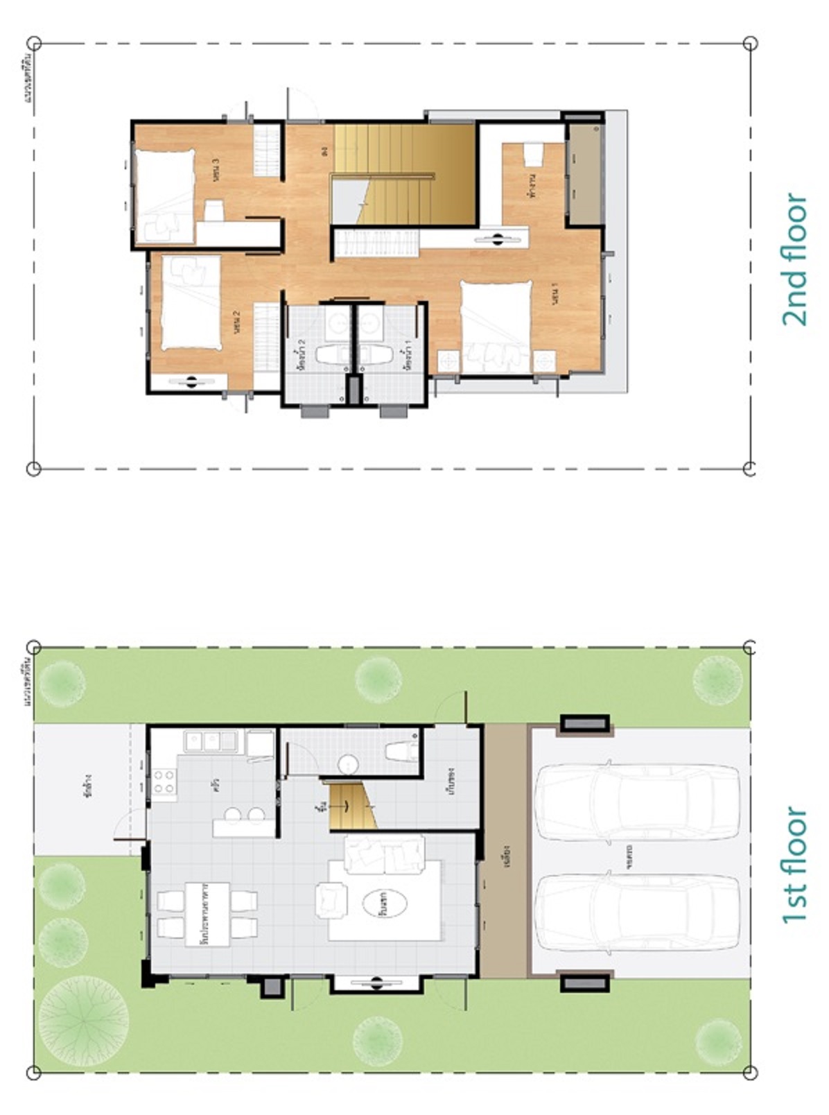 151 Sqm Home design  plan  with 3 bedrooms House  Plans 3D