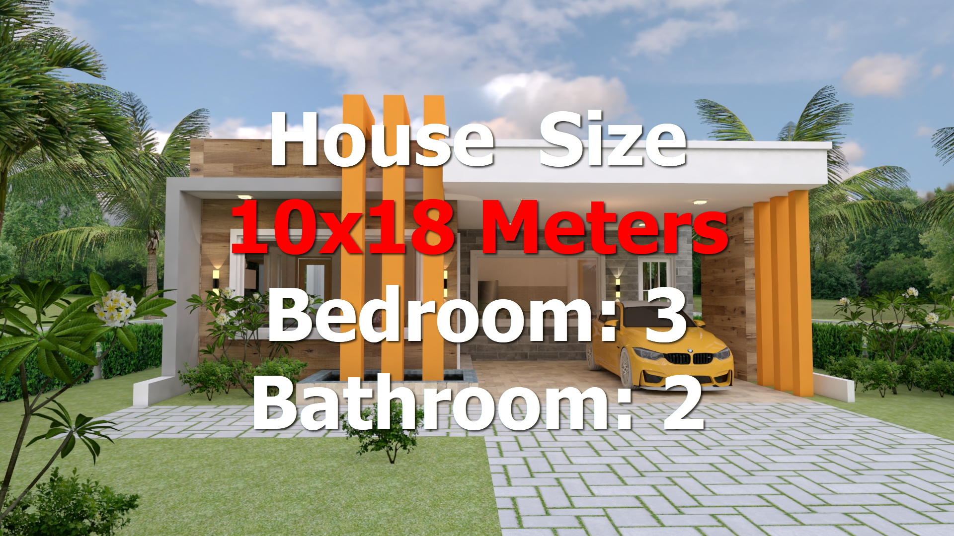 House Plans 10×18 with 3 bedrooms