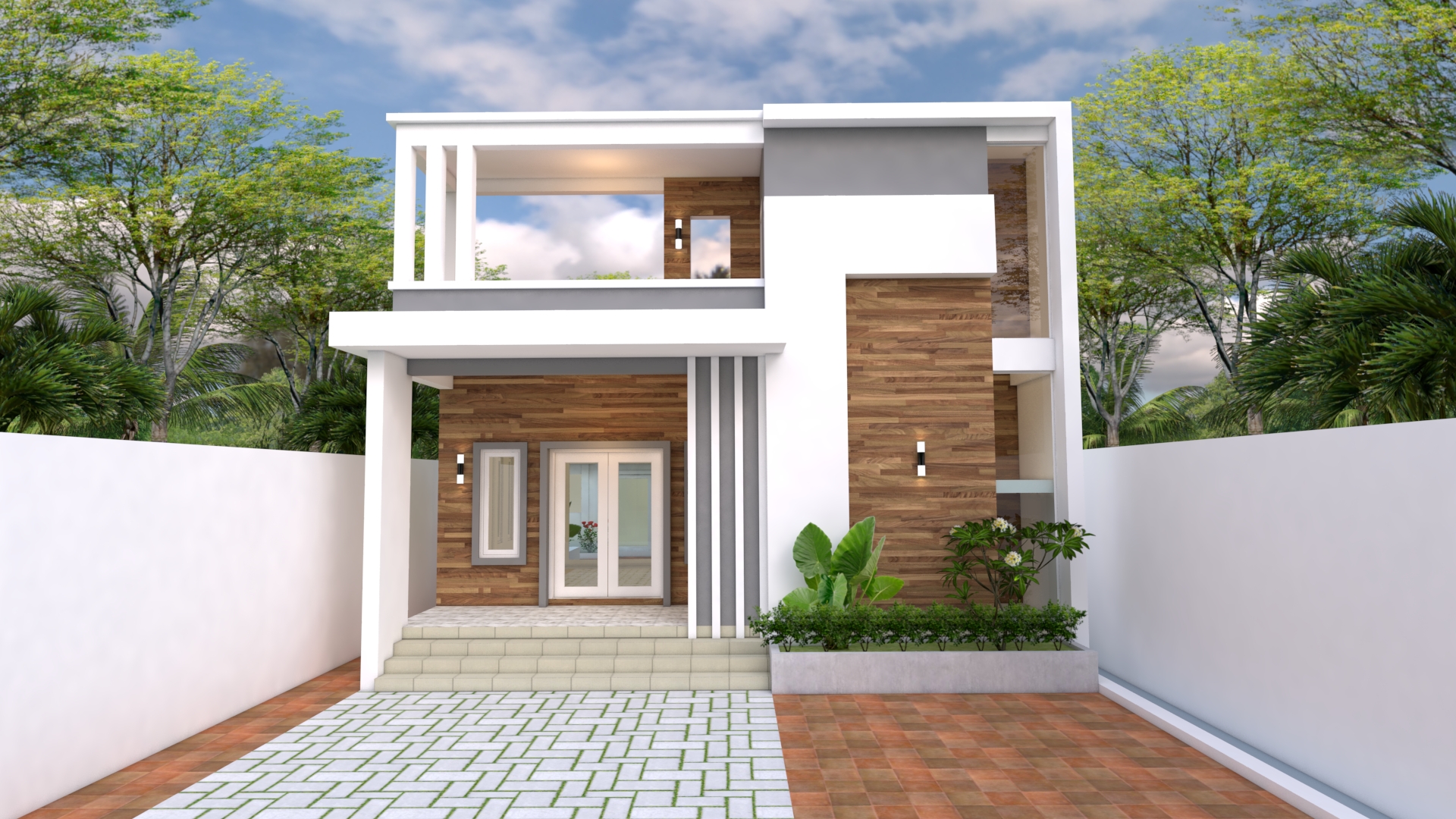 House Design 10×25 with 3 bedrooms