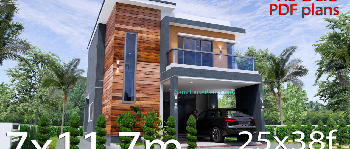 25×38 House Plans 3D 4 Beds Full Plans