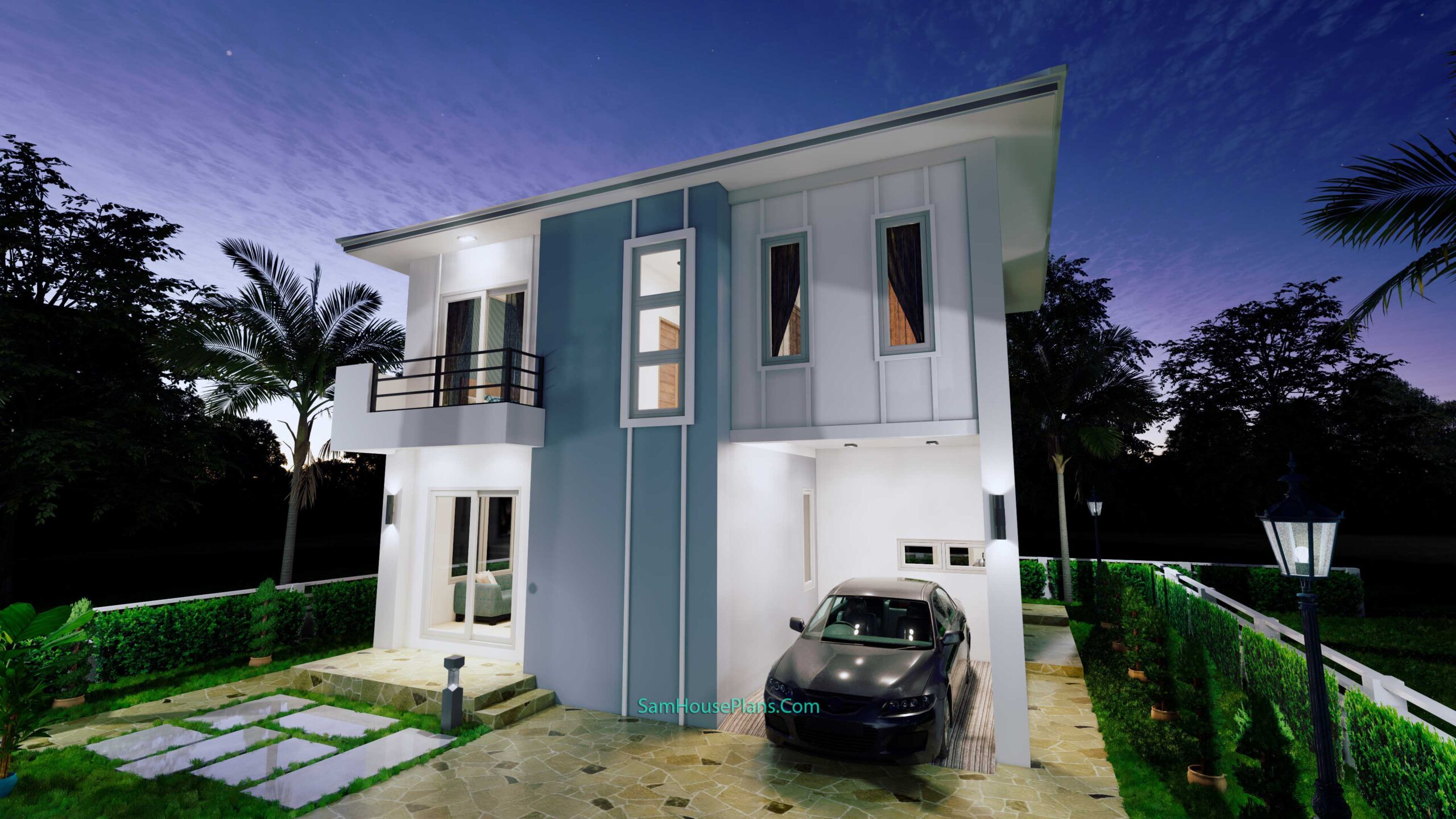 House Plans Design 8.5X6.5 M 3 Bedrooms PDF Full Plans 1-1