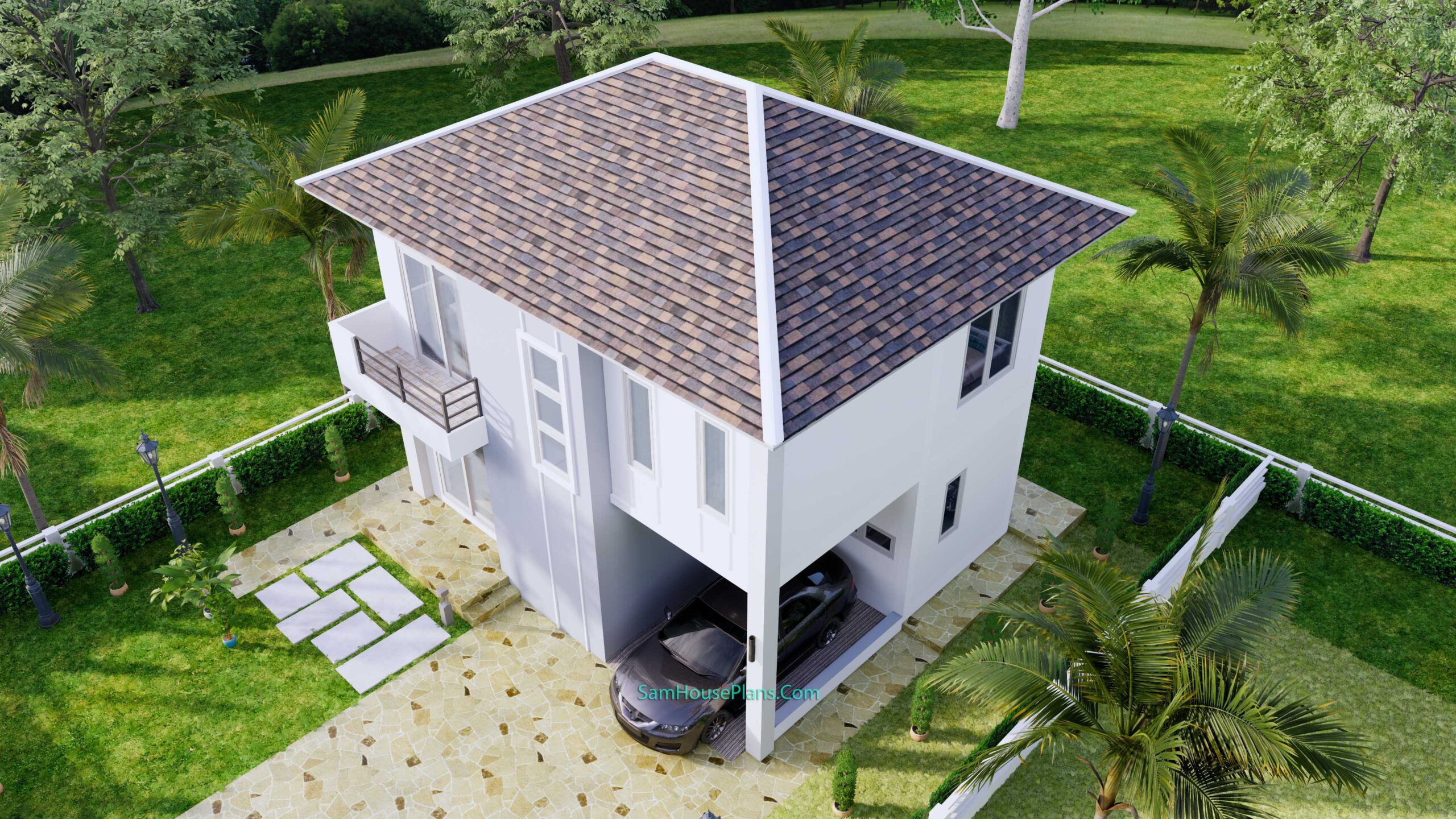 House Plans Design 8.5X6.5 M 3 Bedrooms PDF Full Plans 9